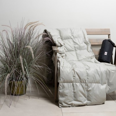Дорожный плед пуховый Travel Plaid Grass grey 140х200