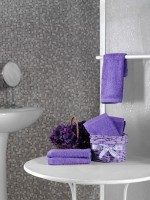 Салфетки махровые "KARNA" в корзине TWIST 30х30 см 1/5 Кремовый