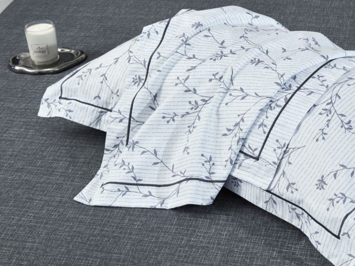 Комплект с летним одеялом полуторный из печатного сатина 160х220 см, 2173-2OSP